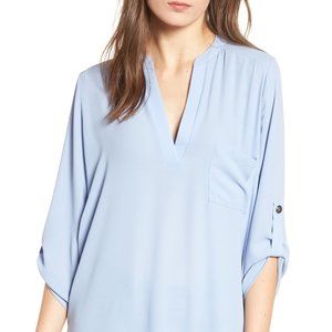 All in Favor Perfect Roll Tab Sleeve Tunic